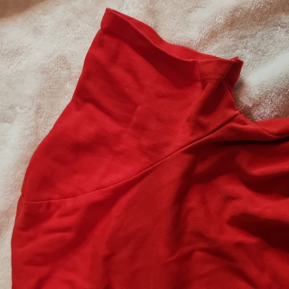 Red Zara exposed stomach tshirt dress - Picture 4 of 8